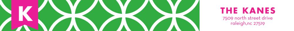 Lattice Posh Green Wrap-Around Return Address Label