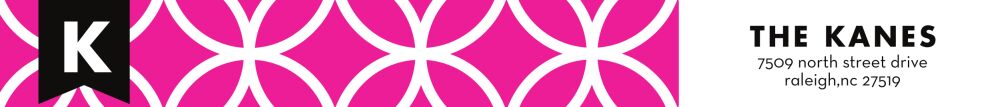 Lattice Posh Pink Wrap-Around Return Address Label