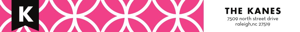 Lattice Posh Poppy Wrap-Around Return Address Label