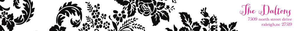 Black Flourish Posh with Pink Ink Wrap-Around Return Address Label