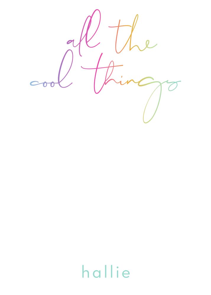 All The Cool Things Notepad