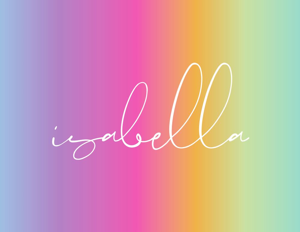 Ombre Rainbow Folded Note