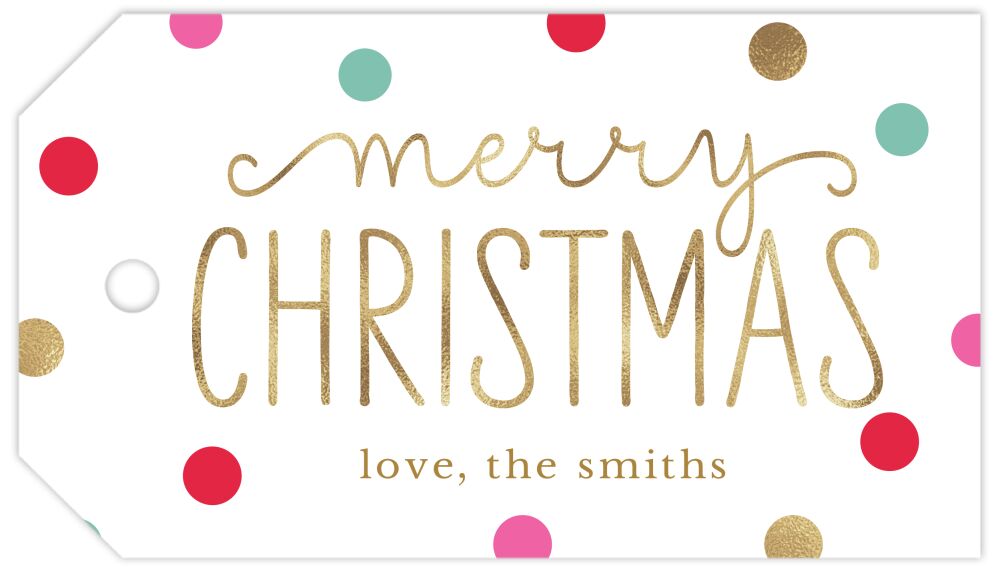 Colorful Christmas Hanging Gift Tag