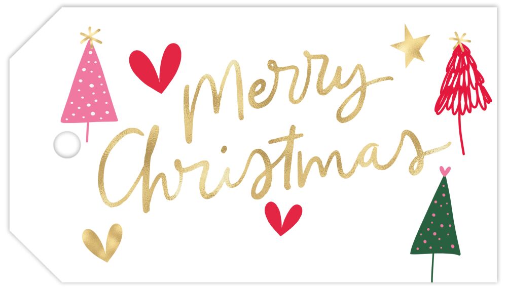 Christmas Trees Hanging Gift Tag