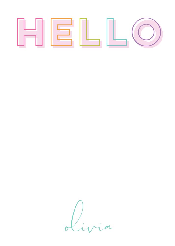 Big Hello Notepad