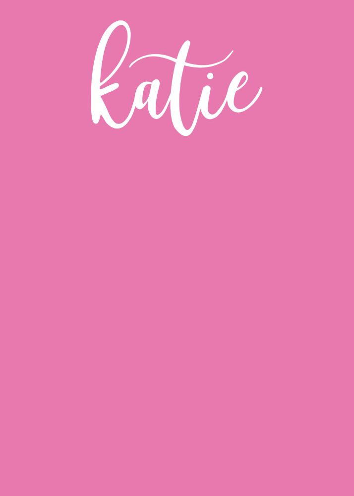 Simple Name Pink Notepad