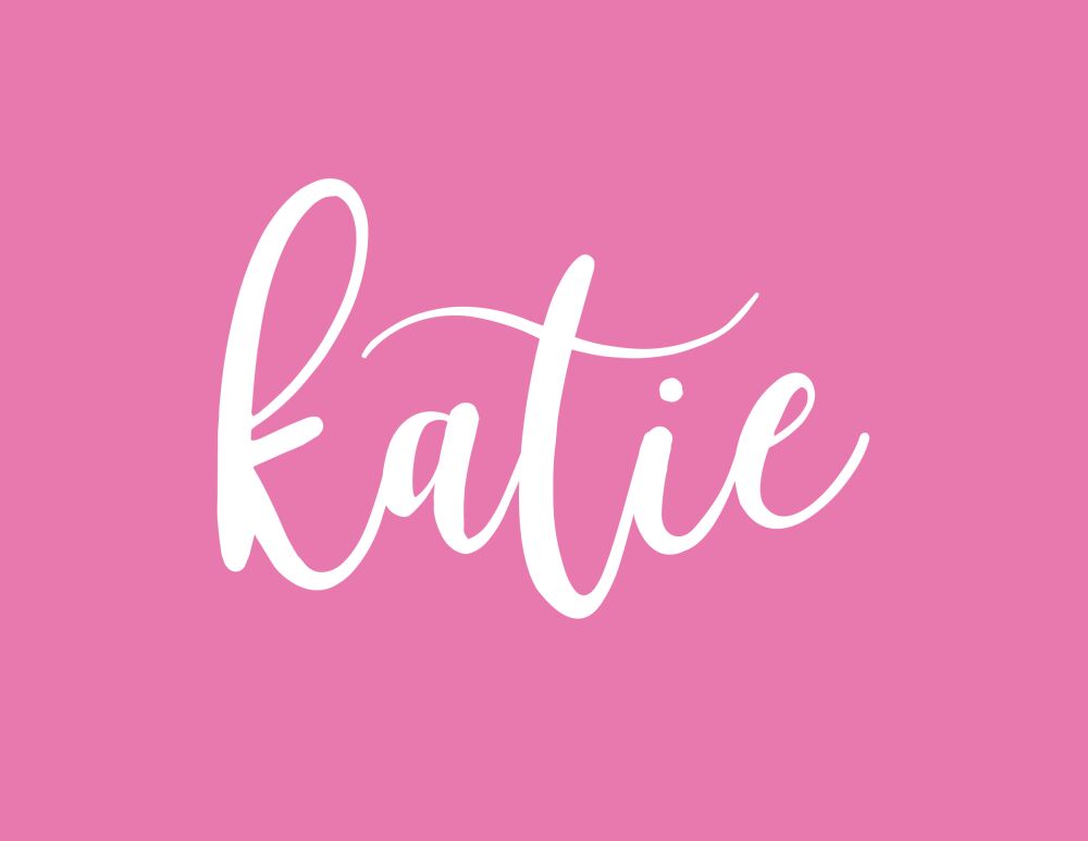 Simple Name Pink Folded Note