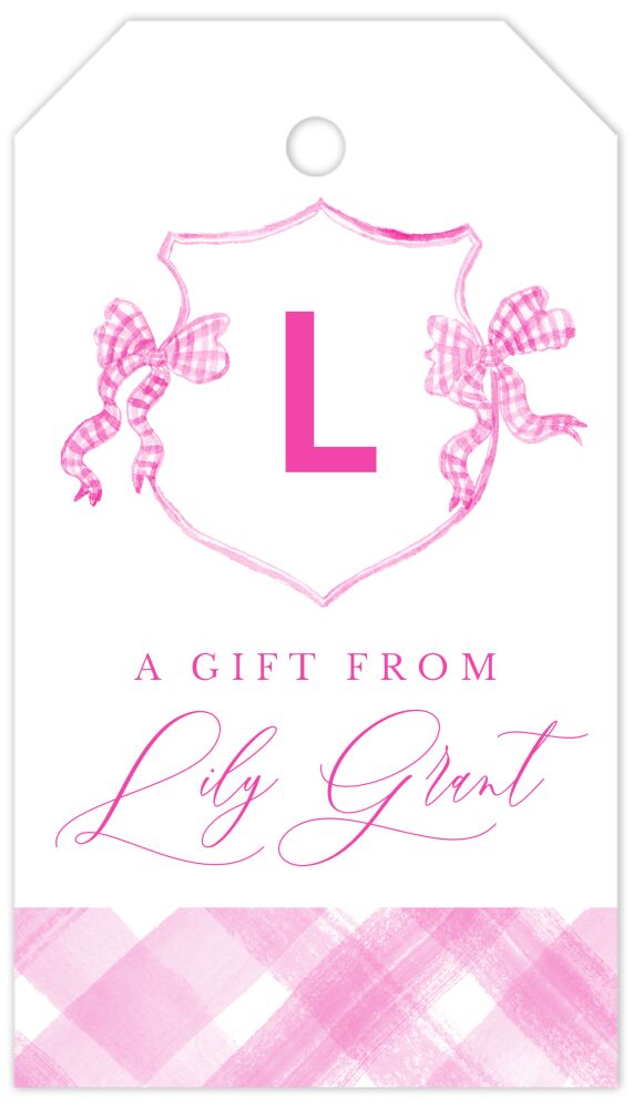 Sweet Gingham Hanging Gift Tag