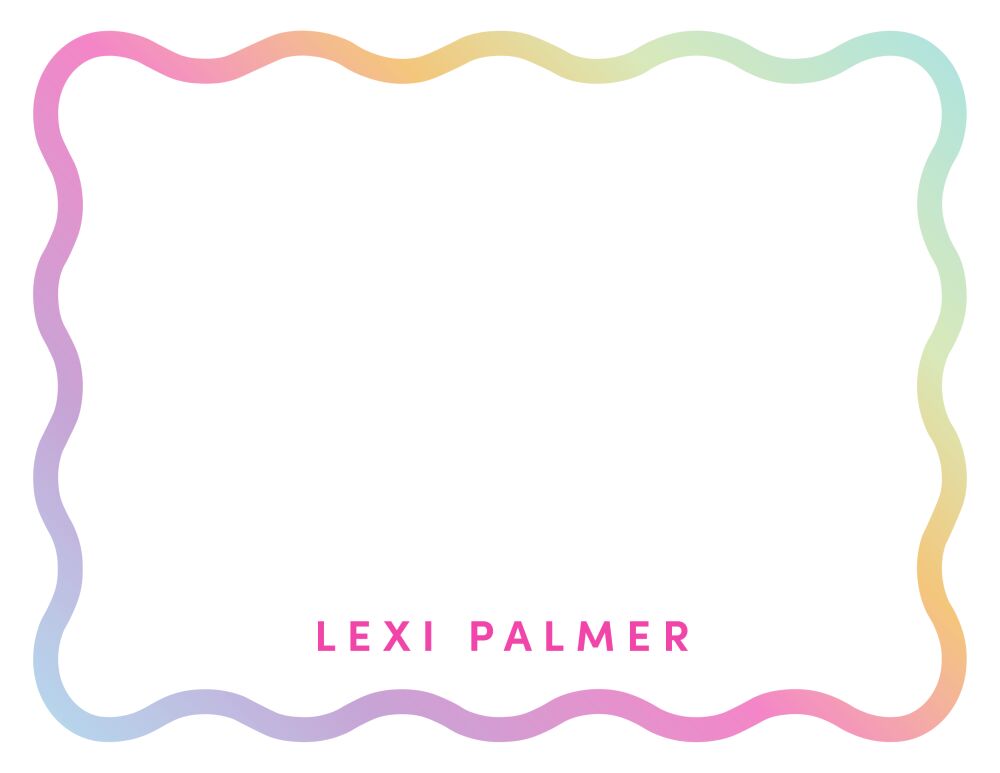 Rainbow Wave Border Flat Note