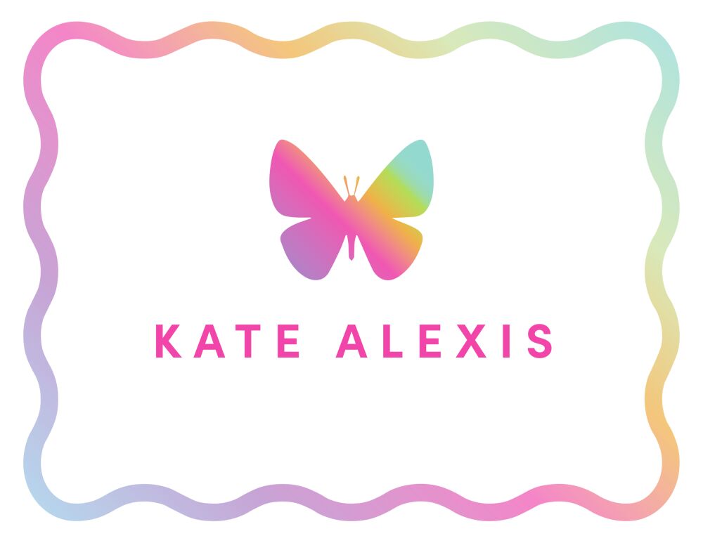 Rainbow Butterfly Folded Note