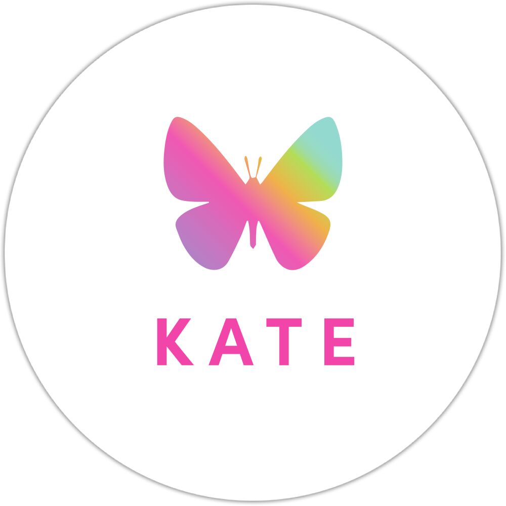 Rainbow Butterfly Circle Gift Sticker