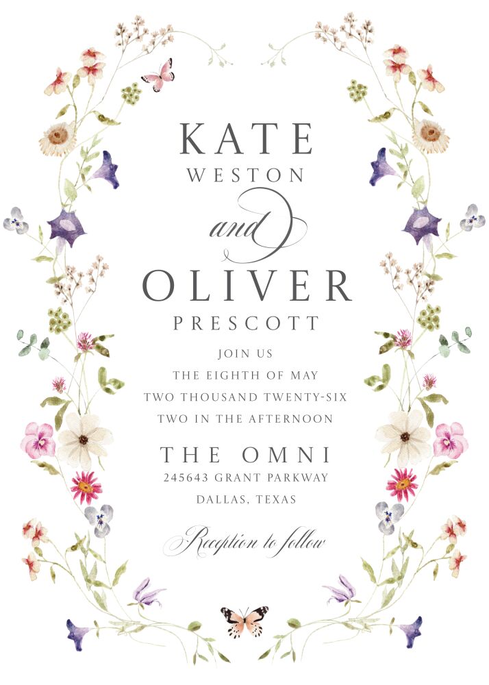 Nature's Waltz Invitation