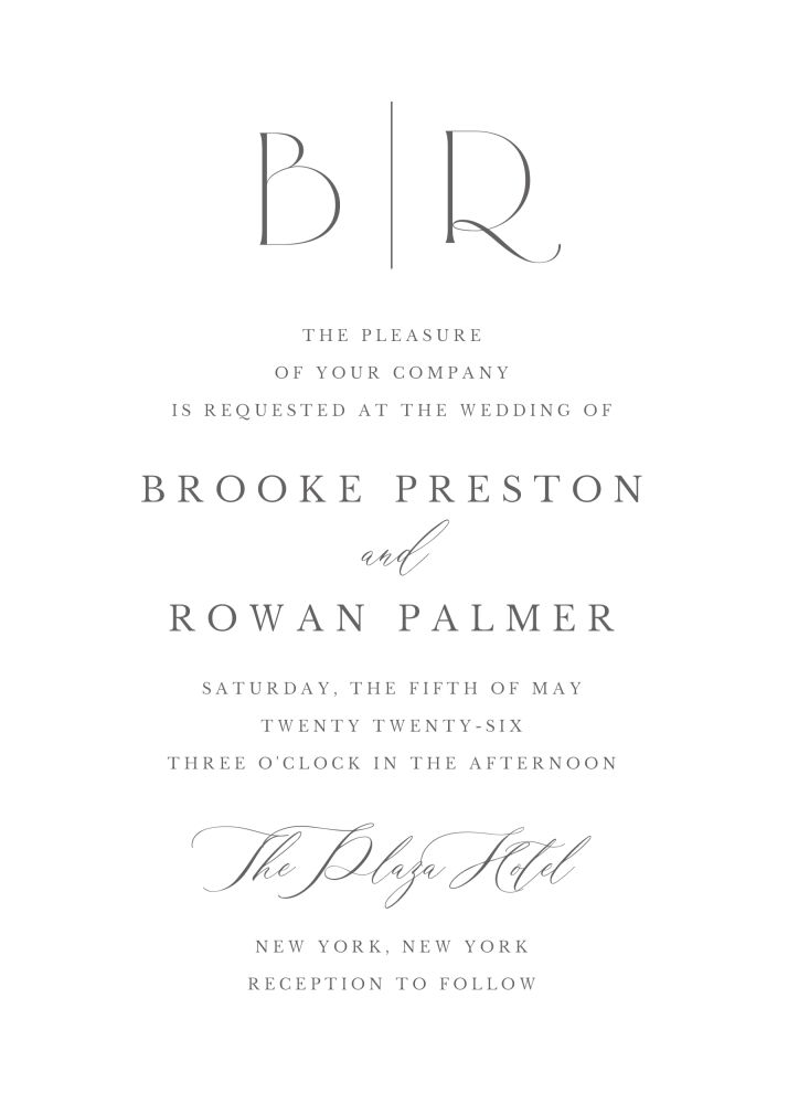 Our Initials Invitation