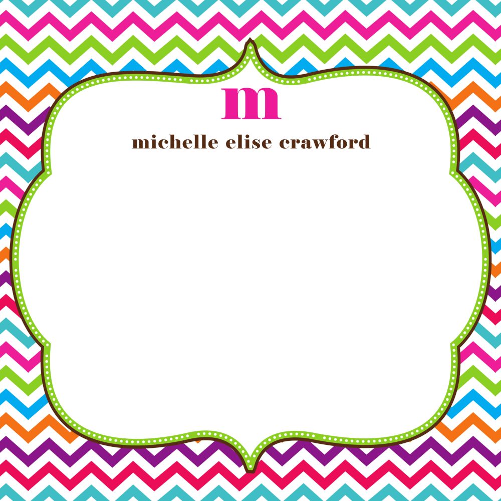 Multi-Color Chevron Notepad 
