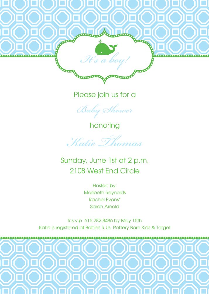 Blue Geometric Invitation 