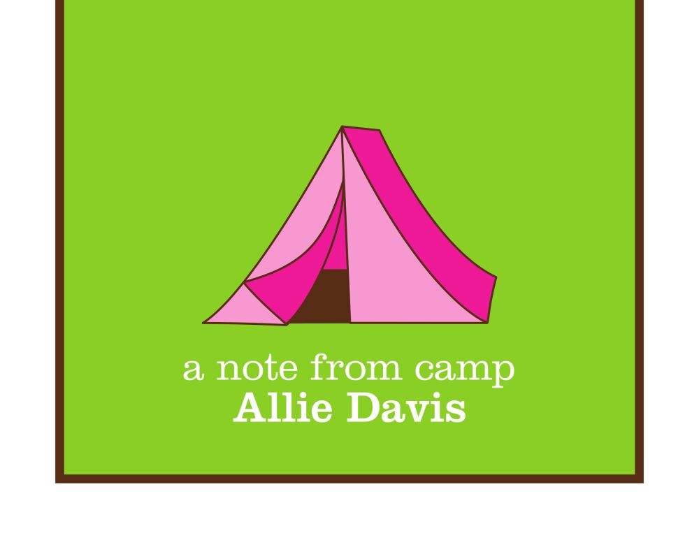 Pink Tent Camp Folded Note 