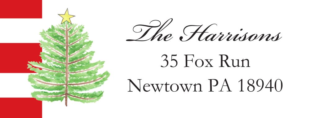 Oh Christmas Tree Return Address Sticker