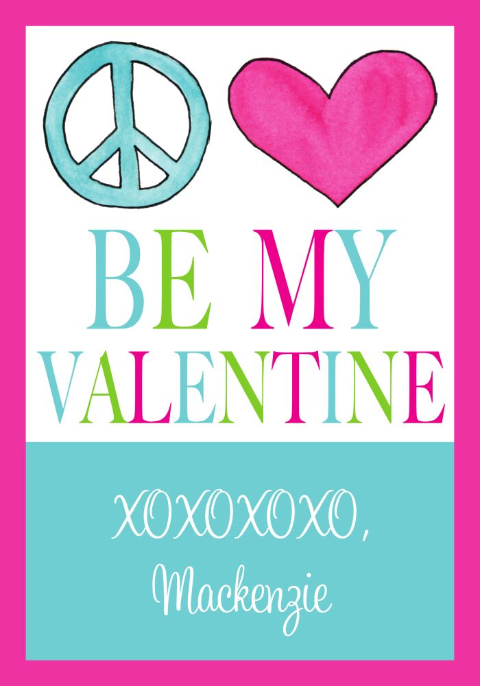 Peace Love Valentine Card