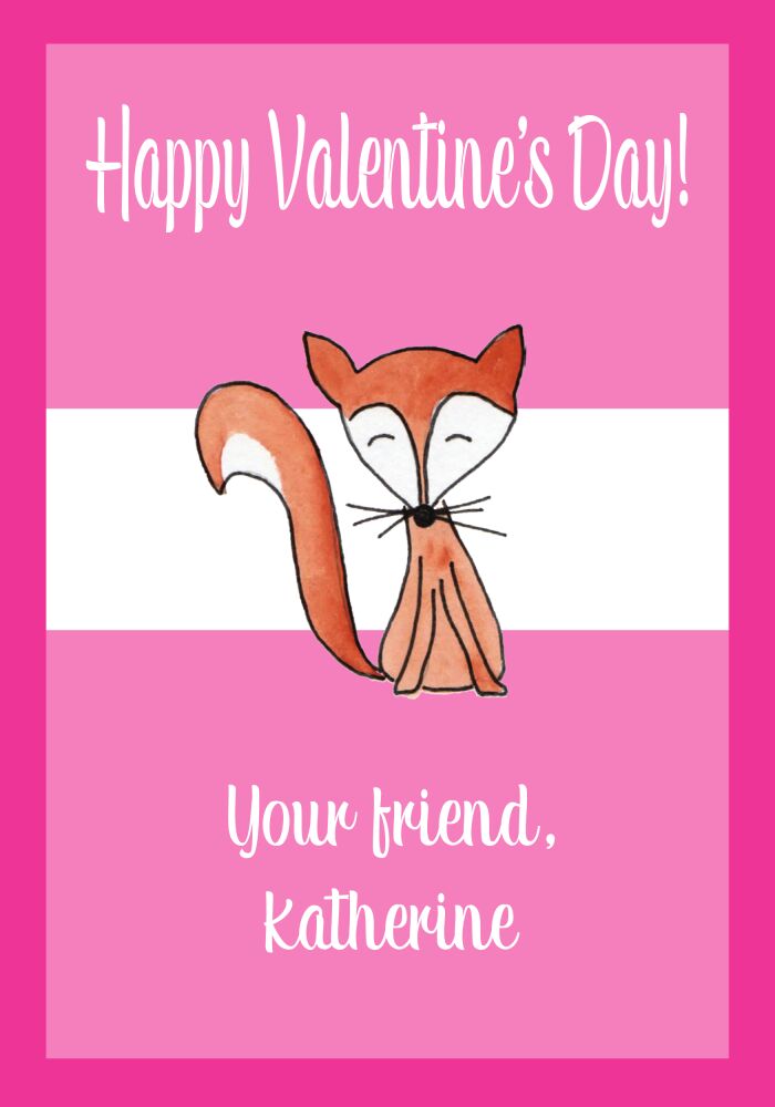 Foxy Valentine Card