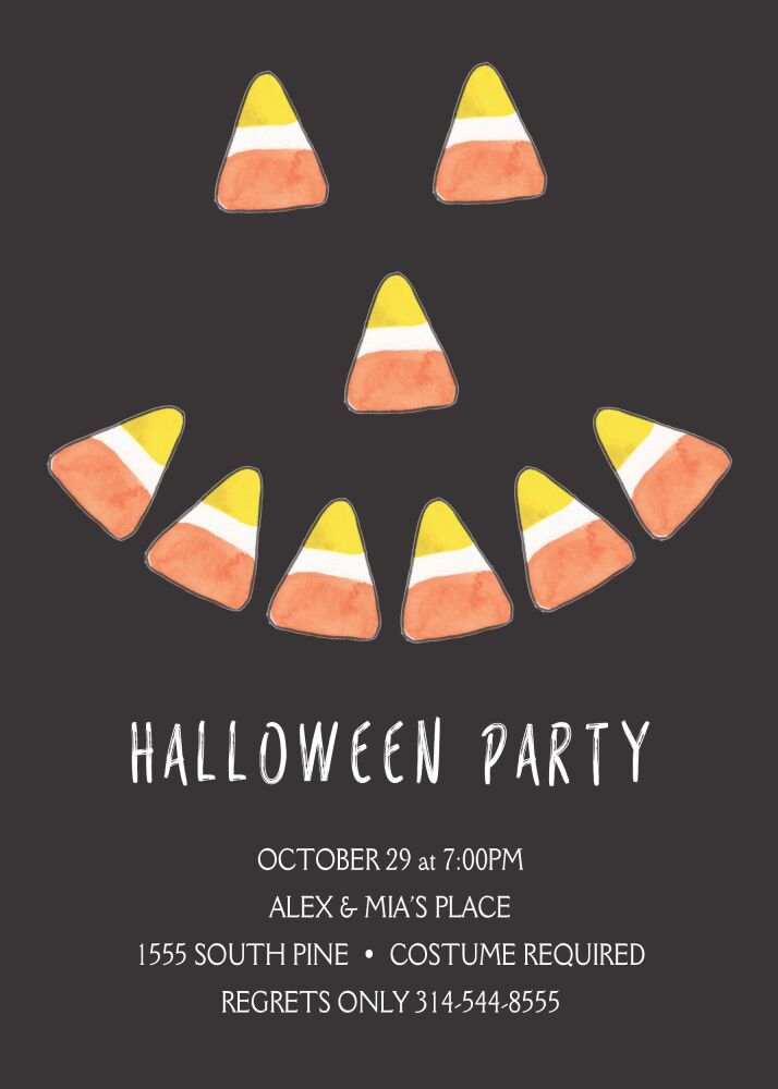 Candy Corn Invitation