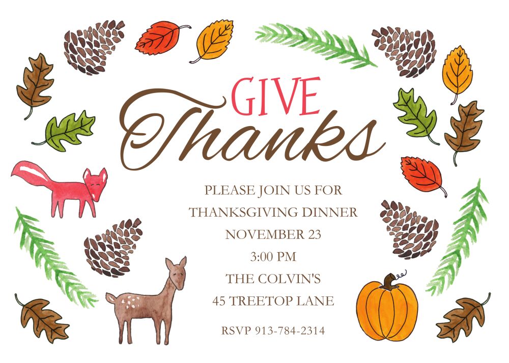 Give Thanks Invitation