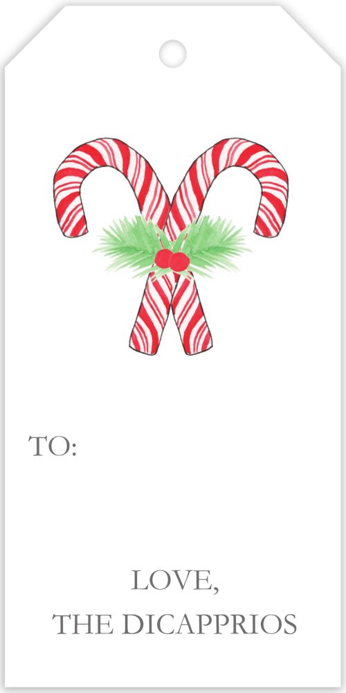 Candy Cane Stripes Gift Tag