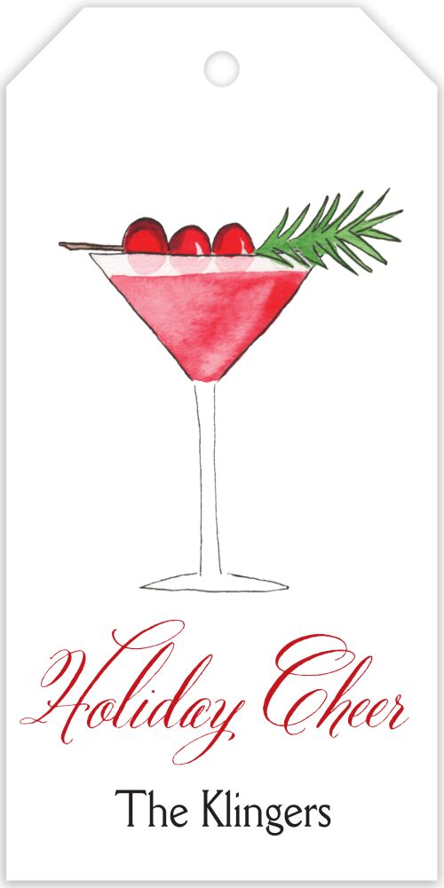 Cranberry Martini Gift Tag