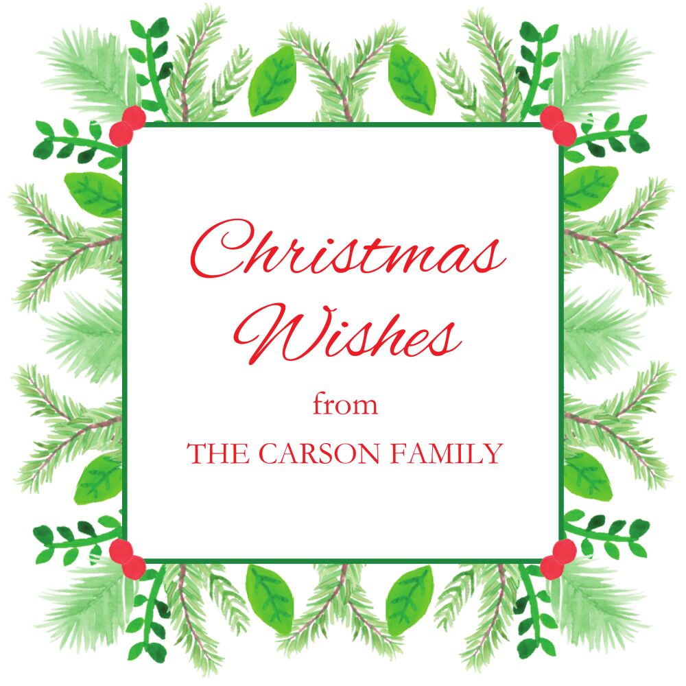 Christmas Greenery Sticker