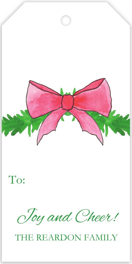 Holiday Check Hanging Gift Tag