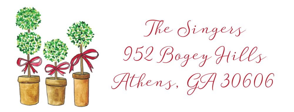 Boxwood Greens Return Address Label