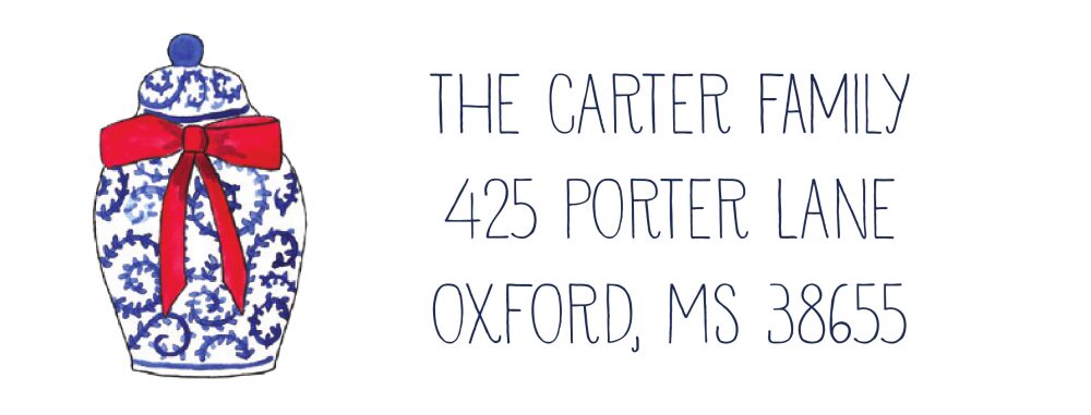 Ginger Jar Return Address Label