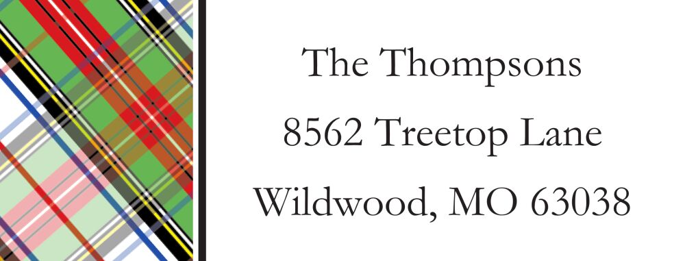 Tartan Return Address Label
