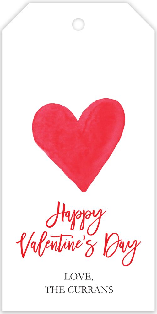 Red Heart Hanging Gift Tag