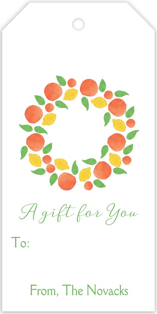 Winter Citrus Gift Tag