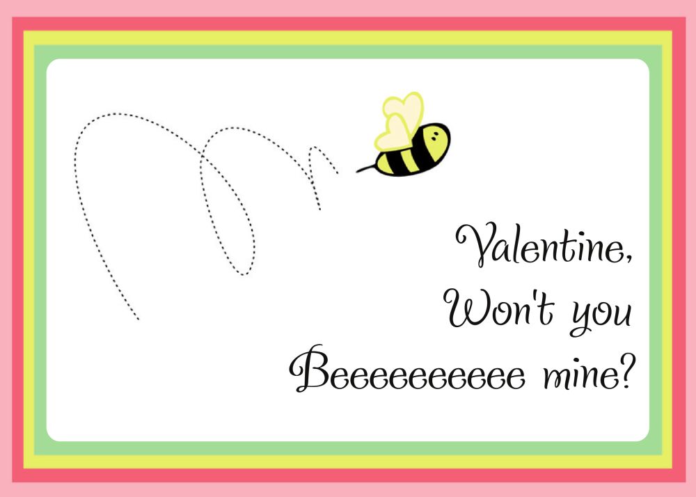 Bee Mine Valentine Cards