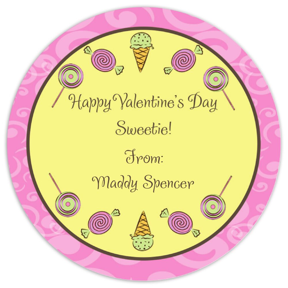 Valentine's Candy Gift Sticker