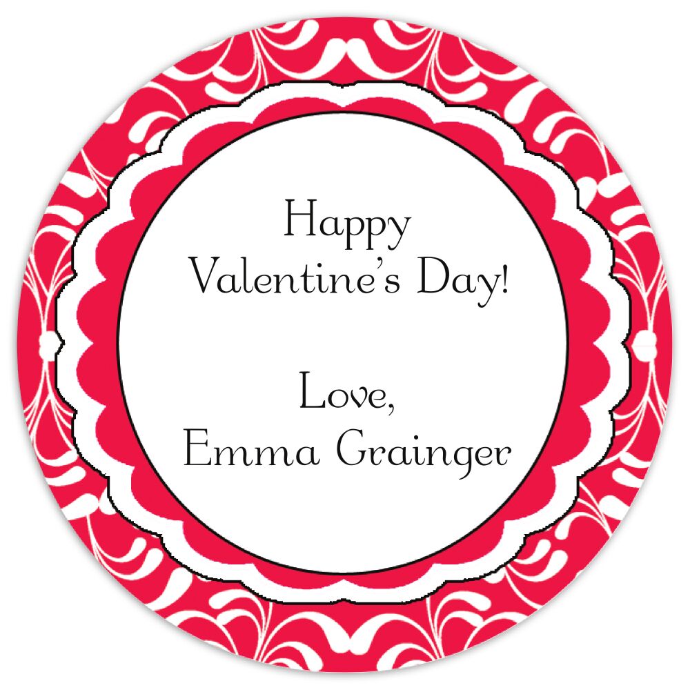 Valentine's Frilly Gift Sticker