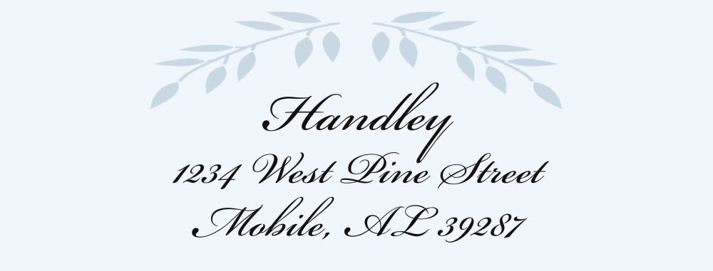 Elegant Blue Rectangle Return Address Label