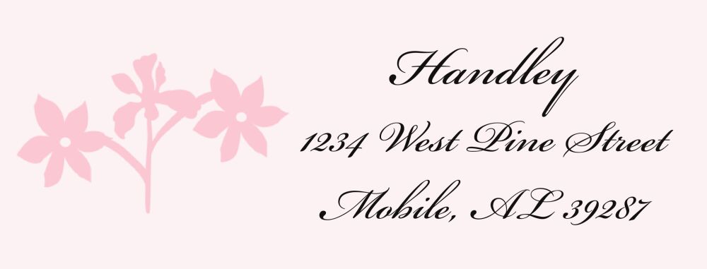Elegant Pink Rectangle Return Address Label