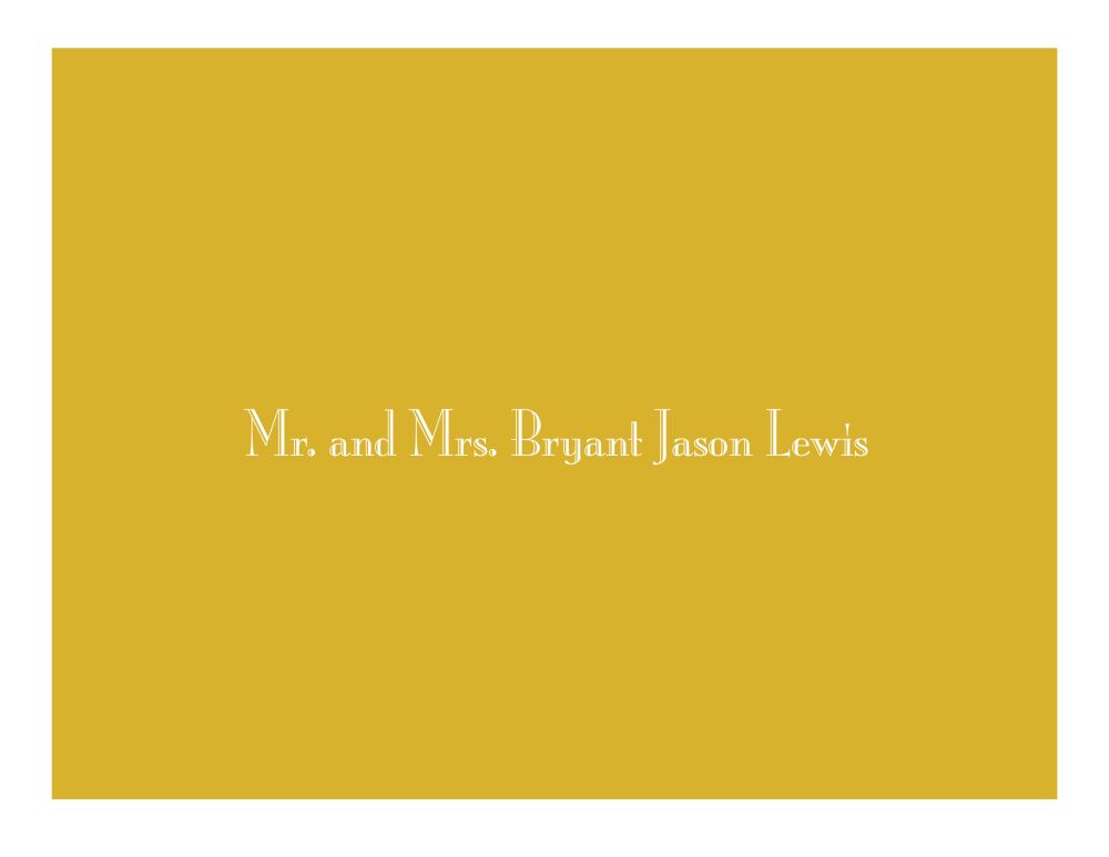 Gold Svelte Notecard