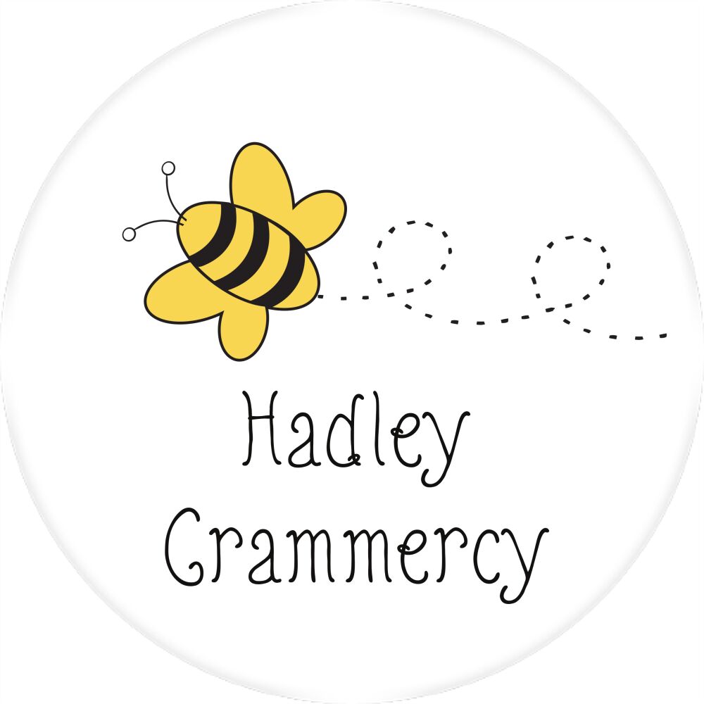 Bumble Bee Round Water-Resistant Label