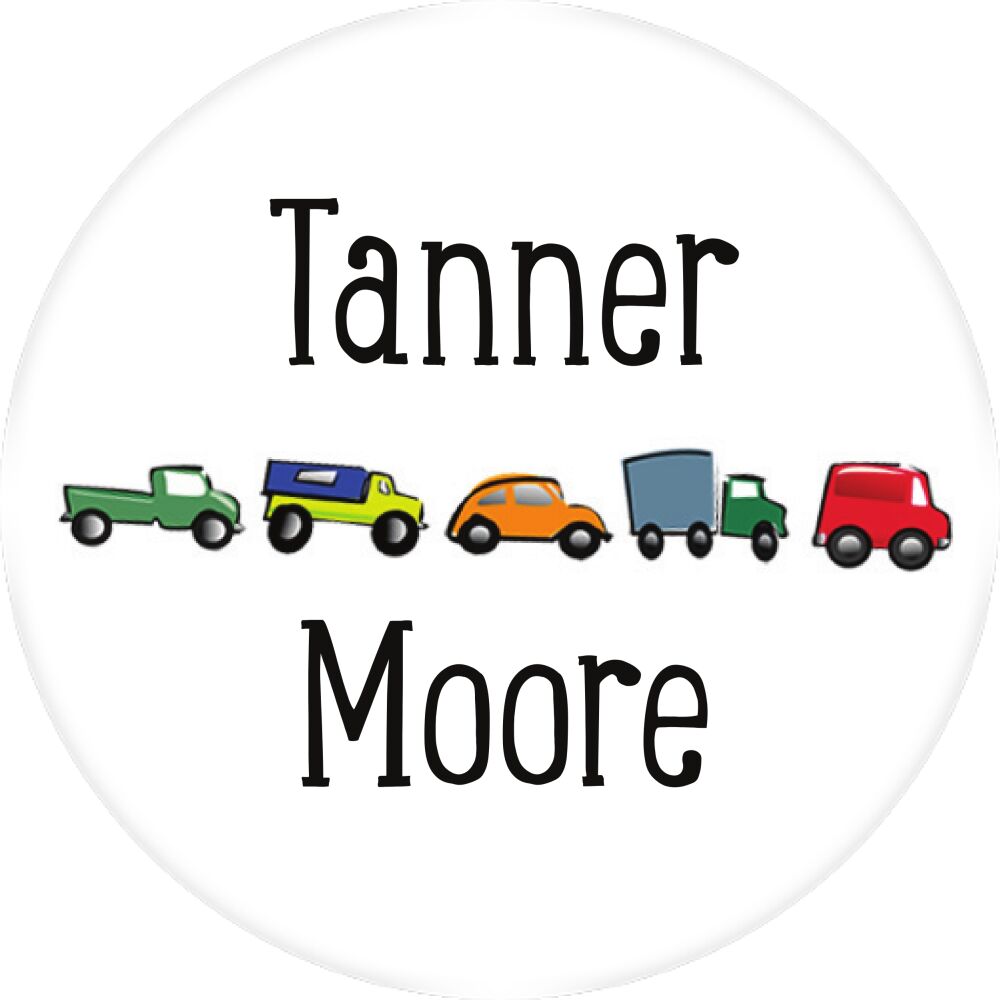 Trucks Round Water-Resistant Label