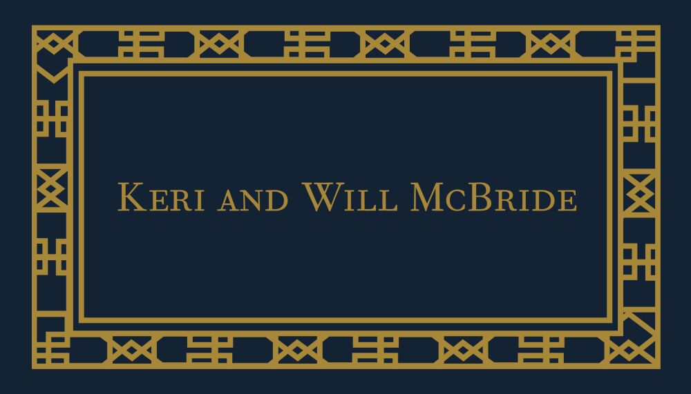 Navy Art Deco Enclosure Card