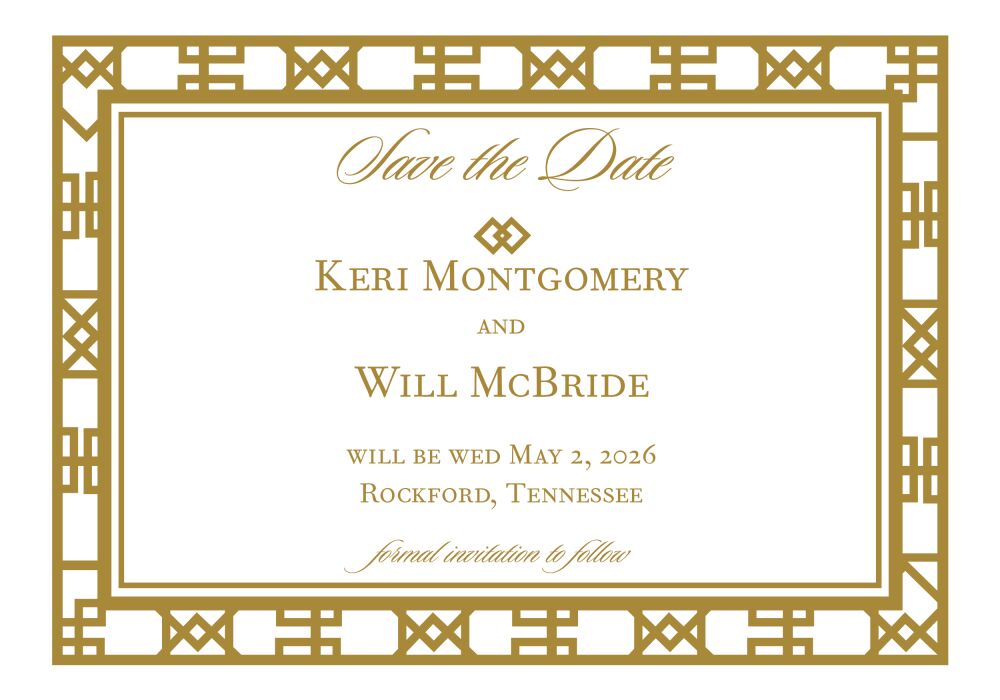 Art Deco Save The Date Magnet