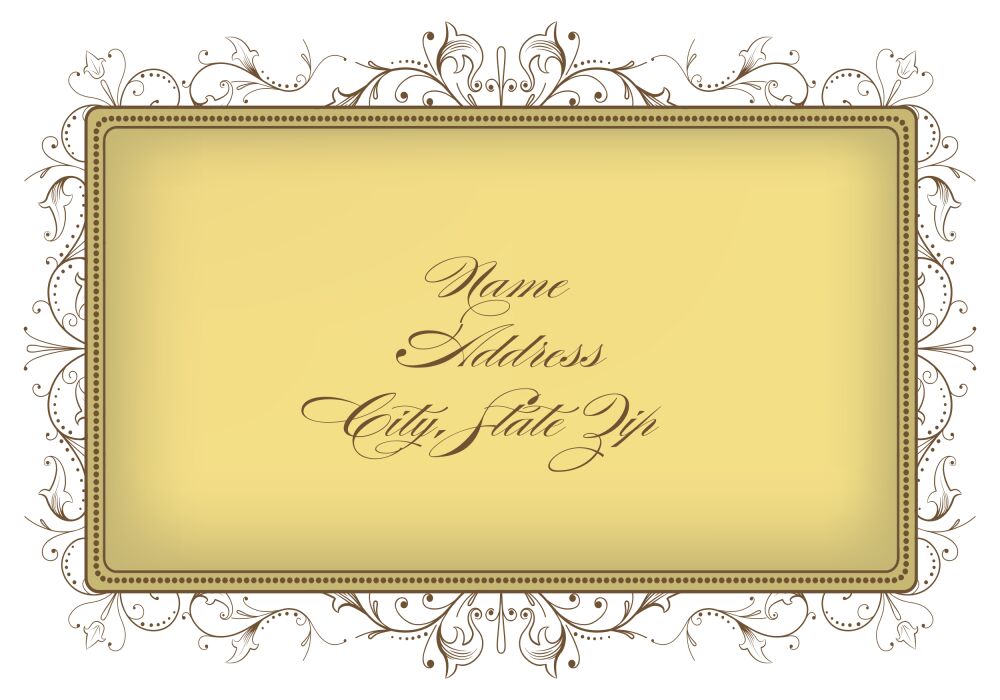 Ornate Frame Reply Postcard