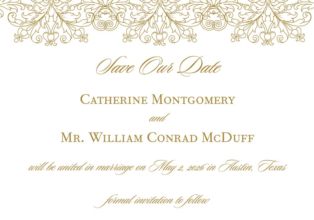 Lace Save The Date Postcard