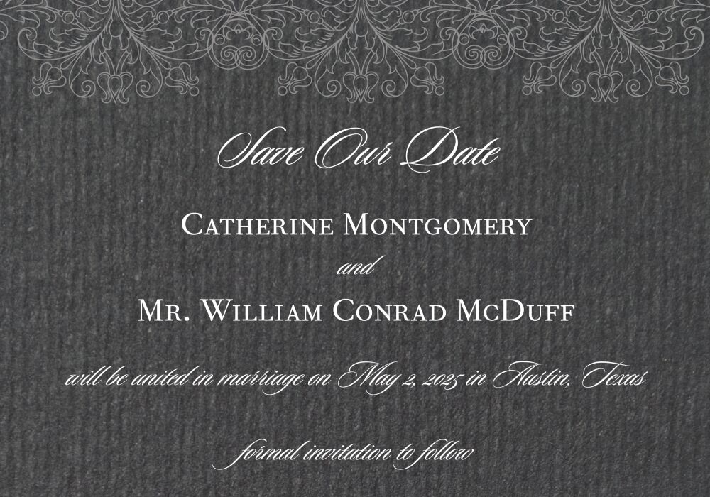 Lace Save The Date Postcard