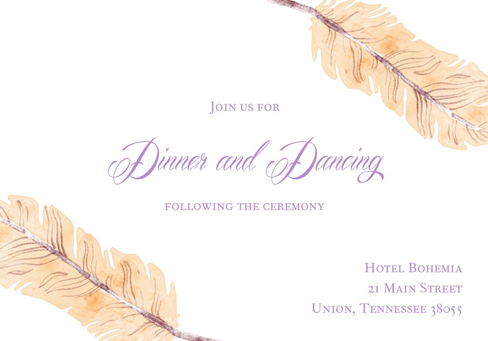 Watercolor Feathers Accessory Card