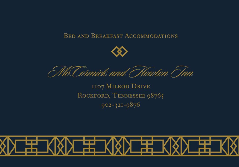 Navy Art Deco Accessory Card