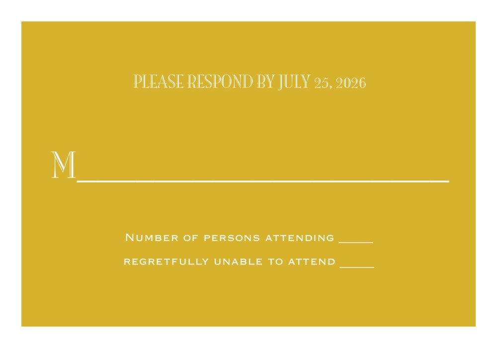 Gold Svelte Reply Card